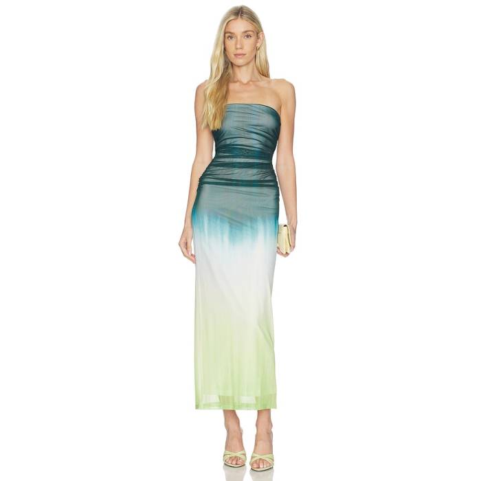 Significant Other 【 Sura Strapless Dress Women Petrol Gradient 】 お召しもの レディース