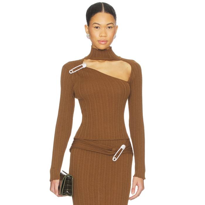 Giuseppe Di Morabito 【 Cutout Top Women Brown 】 レディース 赤銅色 赤銅色