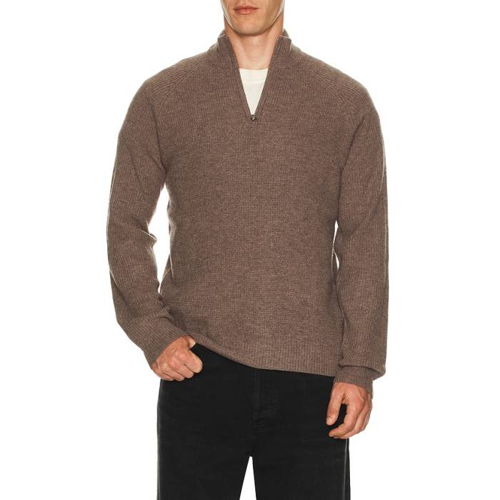 レイルズ Rails 【 Stark Quarter Zip Sweater Men Brown Melange 】 調教師 メンズ 赤銅色 赤銅色