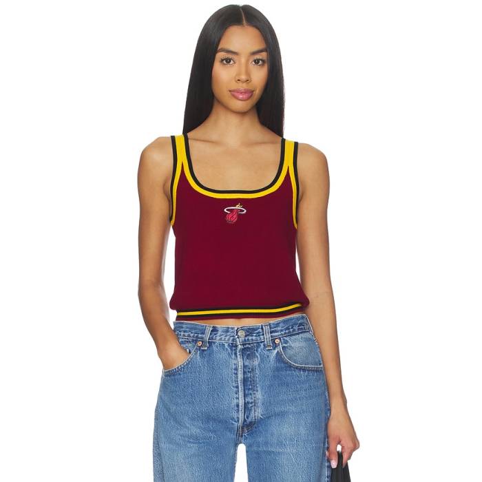 Terez 【 X Revolve Miami Heat Crop Knit Tank Top Women Red 】 マイアミ 高熱 Crop クロップ 編み物 貯蔵タンクいの一番 レディース Red 赤・赤いこと