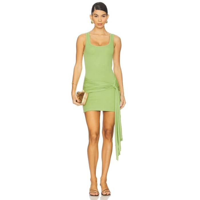 Runaway The Label 【 Felix Tie Front Mini Dress Women Palm 】 タイ 御召しもの レディース