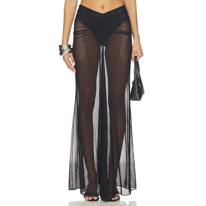Lapointe 【 Ruched Maxi Skirt Women Black 】 レディース 黒いこと 黒いこと