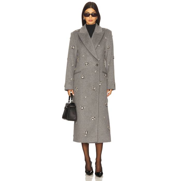 Simkhai 【 Gianni Coat Women Heather Grey 】 レディース heather ギョリュウモドキ 薄墨色 薄墨色