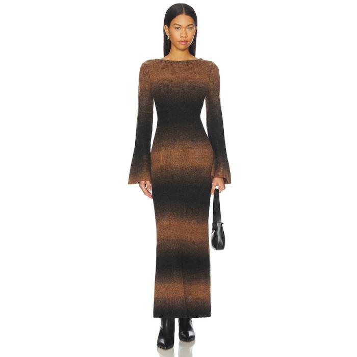 The Wolf Gang 【 Soraya Maxi Dress Women Chocolate 】 お召しもの レディース