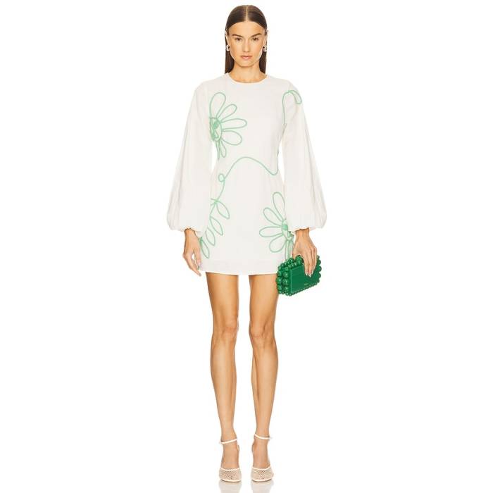 The Wolf Gang 【 Luna Mini Dress Women Ivory 】 お召しもの レディース 象牙色