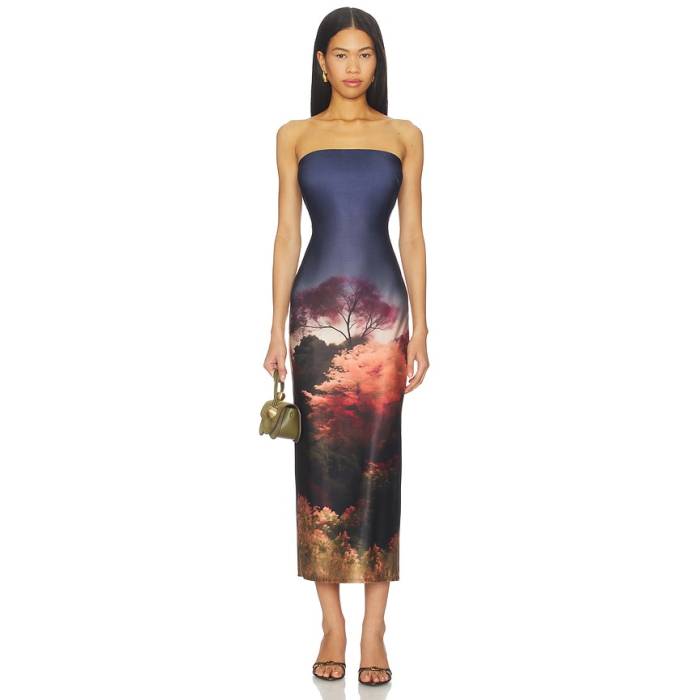 Katie May 【 Enigma Strapless Slim Midi Dress Women Dusty Countryside 】 slim スリム ドレス レディース|スニケス