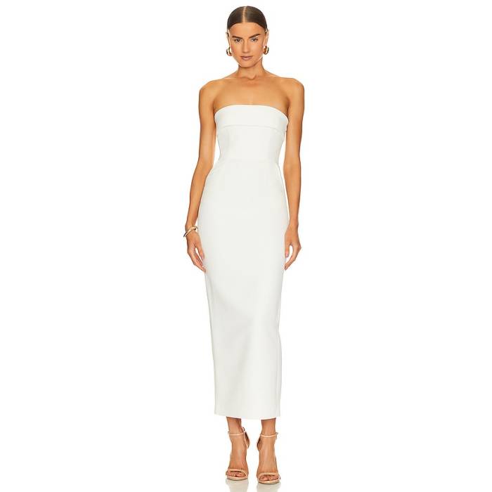 The New Arrivals By Ilkyaz Ozel 【 Rhea Midi Dress Women Temple White 】 ドレス レディース テンプル 白色 ホワイト｜スニケス