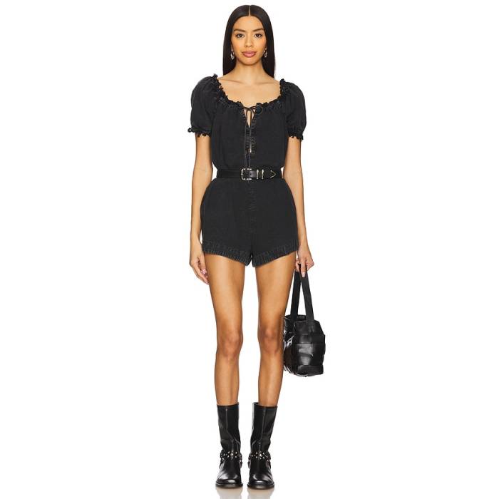 フリーピープル Free People 【 X We The Free Daisy Denim Babydoll Romper Women Star Crossed 】 無償性 ジーンズ ロンパース レディース
