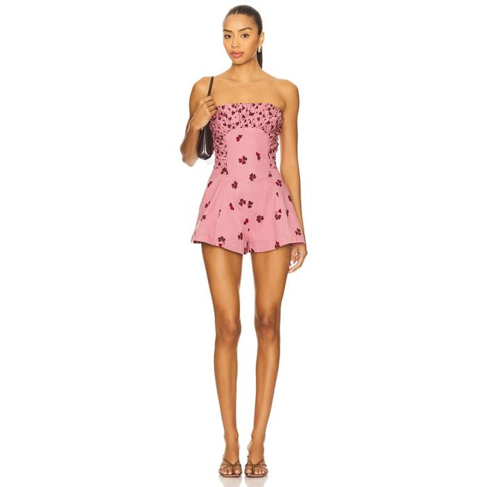 フリーピープル Free People 【 X Revolve Rolland Romper Women Mauve Combo 】 ロンパース レディース
