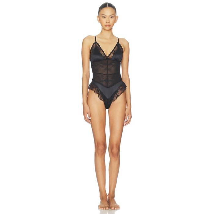 フリーピープル Free People 【 X Intimately Staying Home Bodysuit In Black Women Black 】 上半身背広 黒いこと 黒いこと レディース 黒いこと 黒いこと