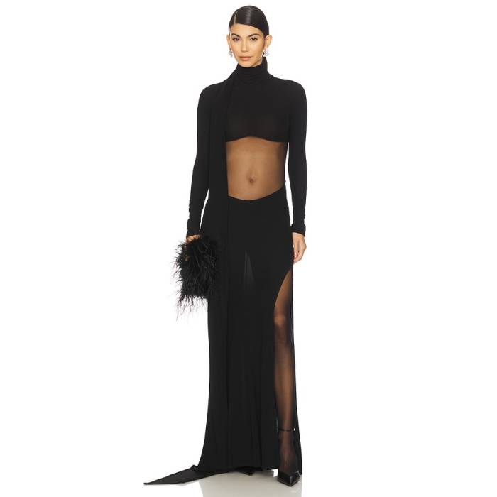 Blumarine 【 Jersey Dress Women Black 】 プルオーバー お召しもの レディース 黒いこと 黒いこと