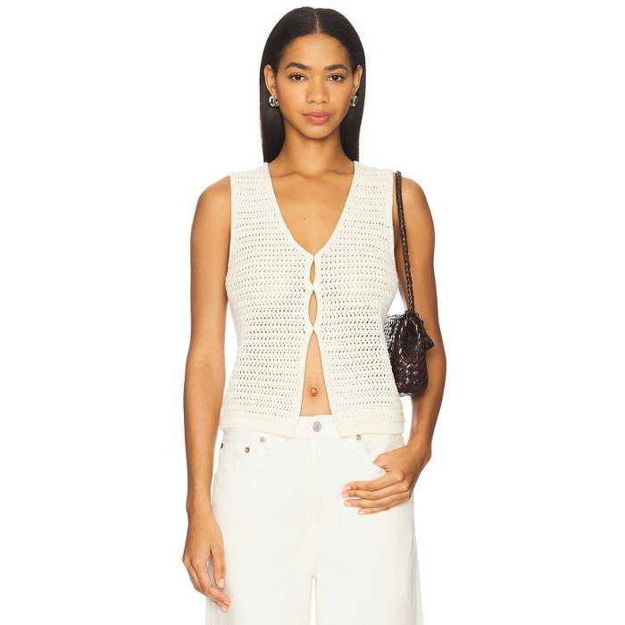 Astr The Label 【 Taimi Sweater Vest Women Natural 】 調教師 より良い レディース 自然的 トップス-タンクトップ-レディースファッション