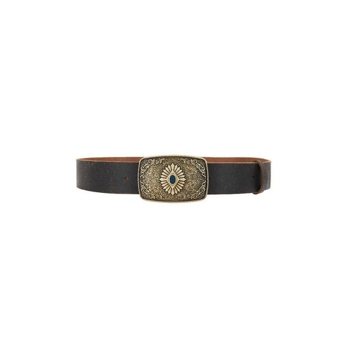 Lamarque 【 Metal Buckle Leather Belt Women Brown 】 金属元素 バックル なめし革 三尺帯 レディース 赤銅色 赤銅色