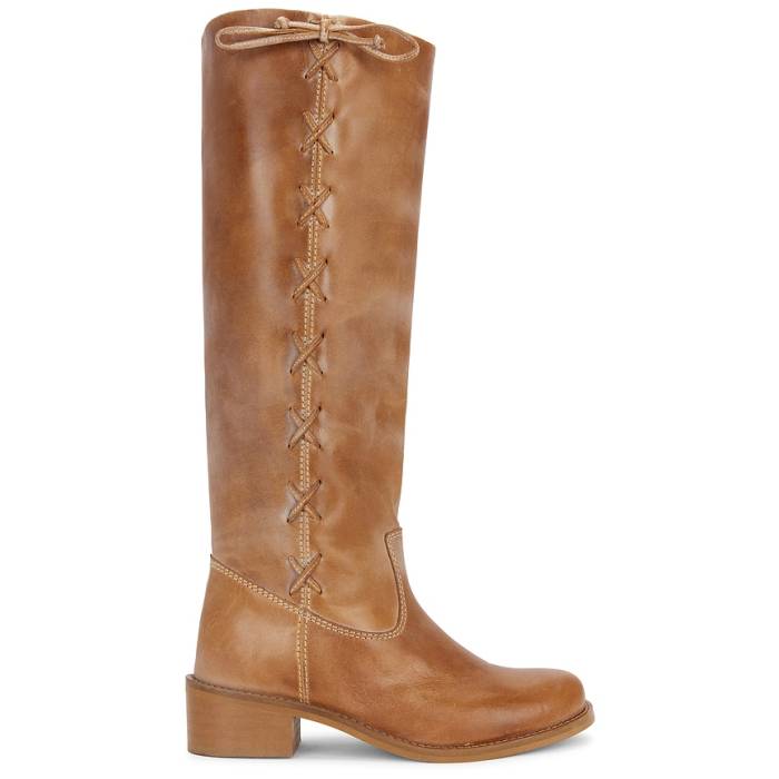 Dico Copenhagen 【 Ann Gaucho With Laces Boot Women Dark Tan Escovado 】 ブーツ レディース