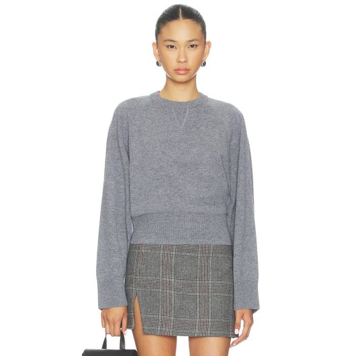 Remain 【 Bat Sleeve Crewneck Pullover Women Light Grey Melange 】 野球バット Sleeve 衣袂 レディース 薄墨色 薄墨色