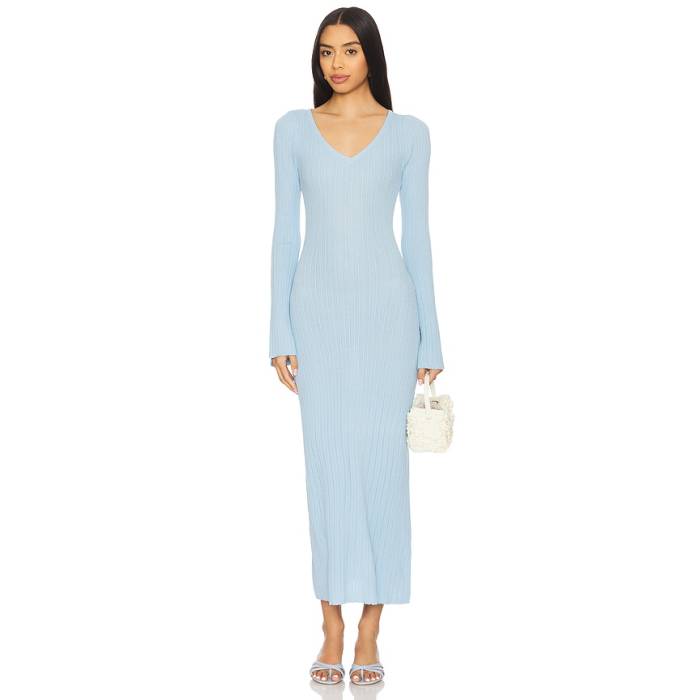 ミンクピンク Minkpink 【 Odessa Knit Midi Dress Women Sky Blue 】 ニット ドレス レディース スカイ 青色 ブルー｜スニケス