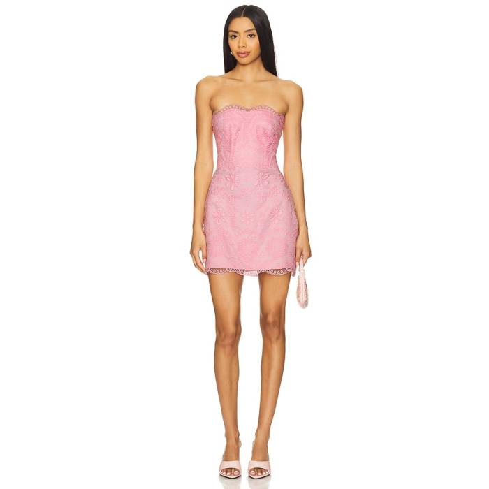 Loveshackfancy 【 Vailia Dress Women Pale Pink 】 御召しもの レディース pink サクラ色