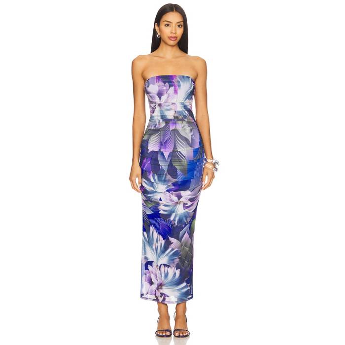 Afrm 【 Marlo Dress Women Abstract Orchid 】 お召しもの レディース