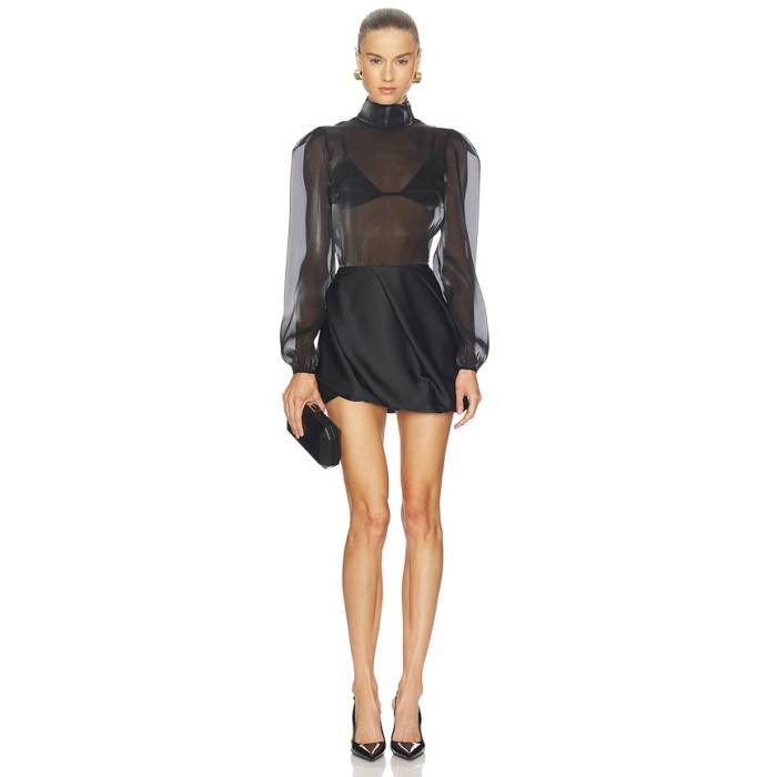 Camila Coelho 【 Ruvina Mini Dress Women Black 】 お召しもの レディース 黒いこと 黒いこと ドレス-レディースファッション