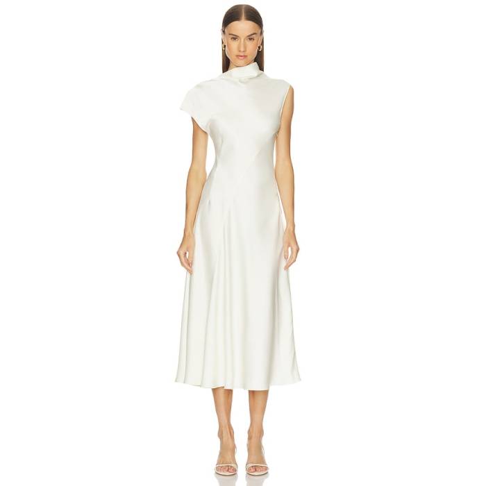 Camila Coelho 【 Ondina Midi Dress Women Bone 】 お召しもの レディース