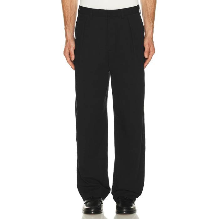 Palmes 【 Wide Pleated Suit Trousers Men Black 】 背広 メンズ 黒いこと 黒いこと