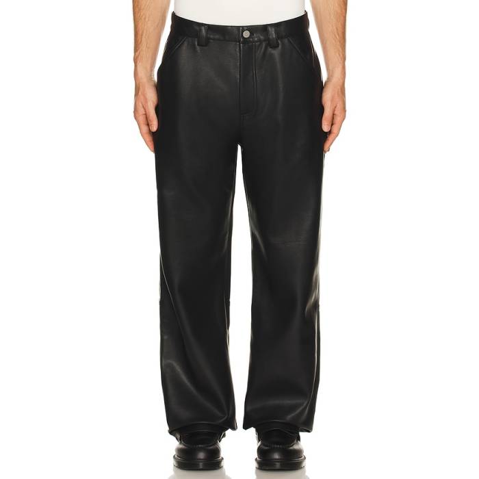 Stampd 【 Faux Leather Carpenter Pant Men Black 】 レザー パンツ メンズ 黒色 ブラック|スニケス
