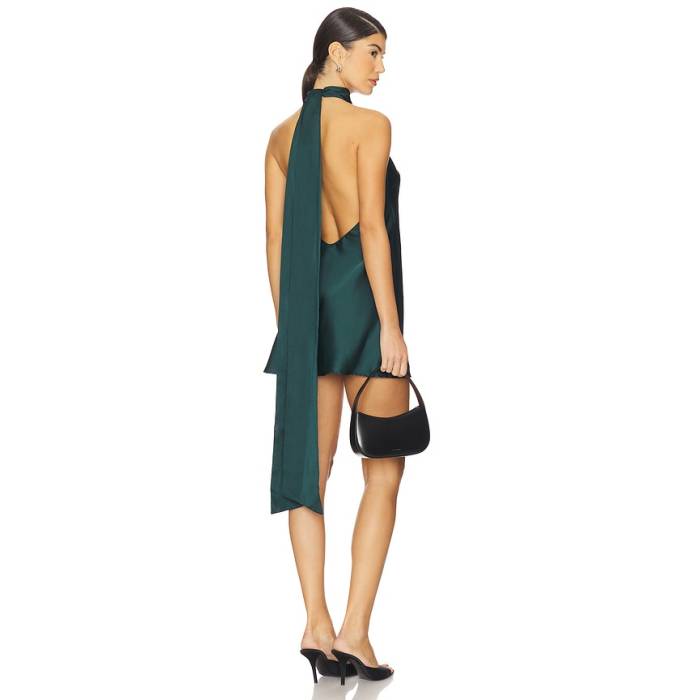 ショウミーユアムームー Show Me Your Mumu 【 X Revolve Lisa Mini Dress Women Emerald Green Satin 】 ドレス レディース green 緑・グリーン サテン｜スニケス