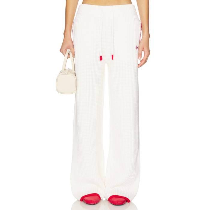 カサブランカ Casablanca 【 Waffle Track Pant Women White 】 ワーヘル 貨物自動車 ズボン下 レディース 白いこと 白いこと