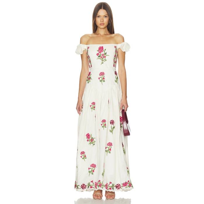Agua By Agua Bendita 【 Siembra Maxi Dress Women White 】 御召しもの レディース 白いこと 白いこと