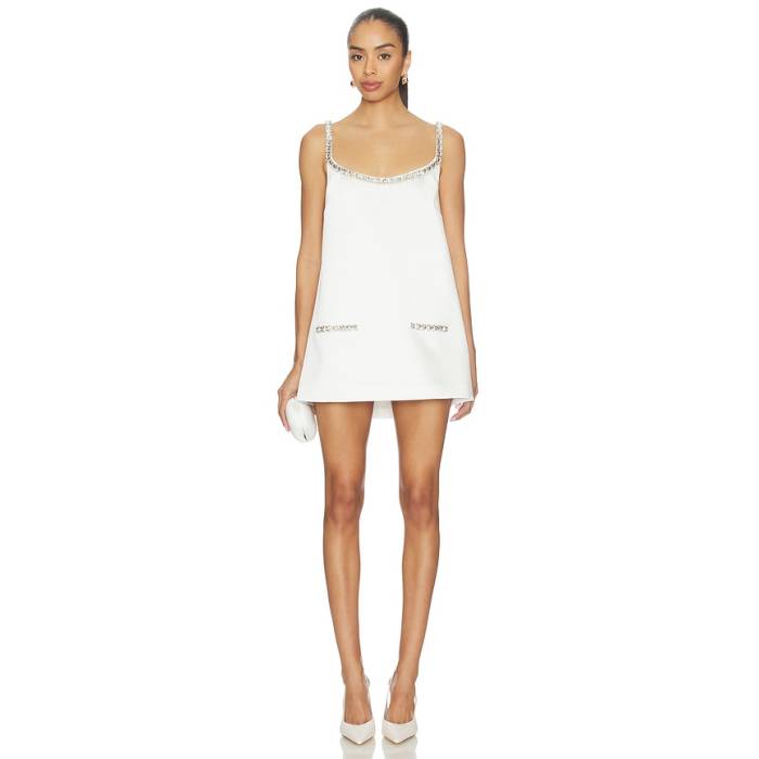 Retrofete 【 Reilly Dress Women White \u0026Amp; Silver 】 御召しもの レディース 白いこと 白いこと Silver しろがね色・しろがね色