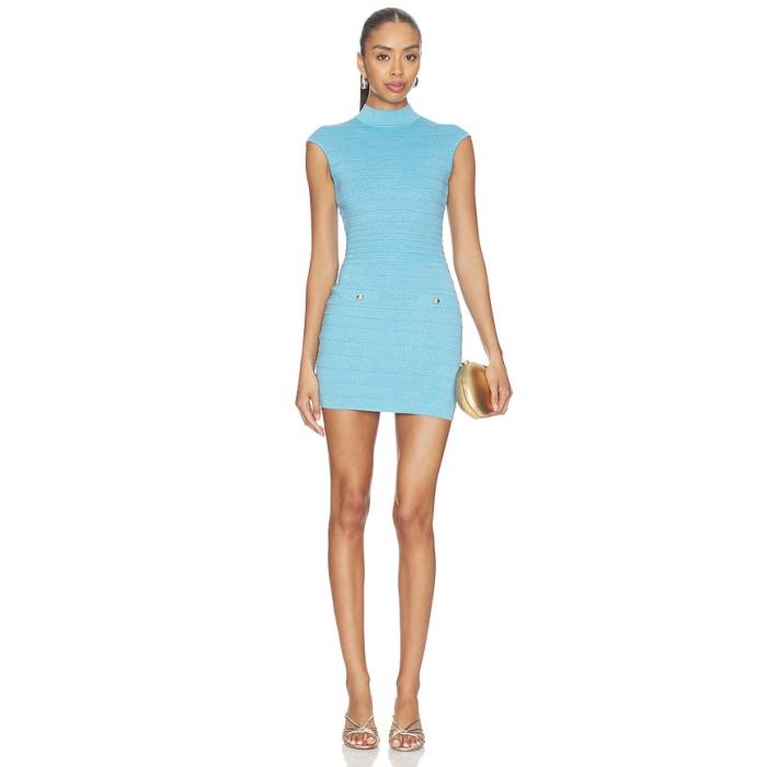 Retrofete 【 Anaelle Dress Women Metallic Aqua 】 お召しもの レディース アクア