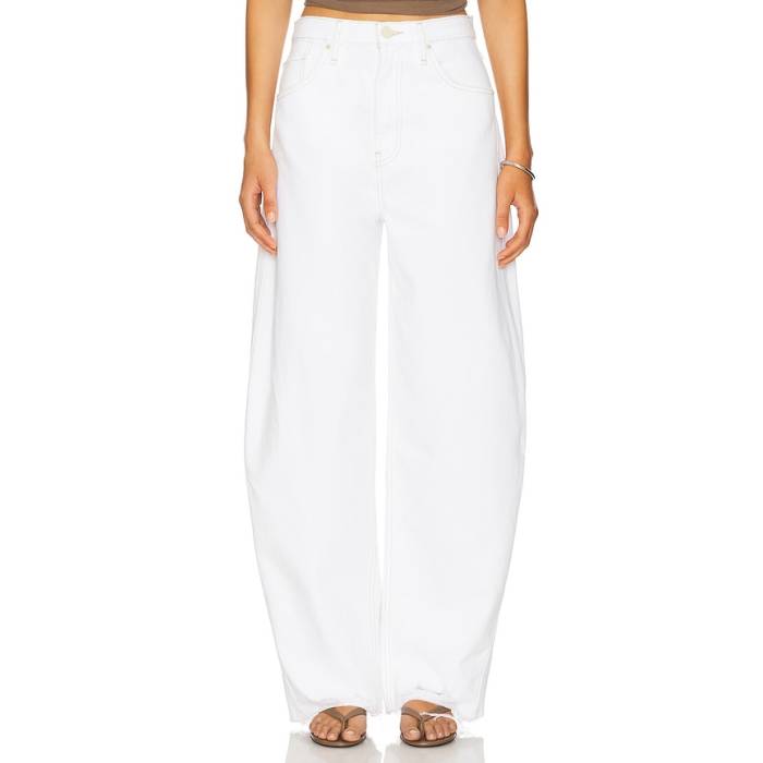 ハドソンデニム Hudson Jeans 【 Bailey Relaxed Barrel Women White 】 レディース 白いこと 白いこと