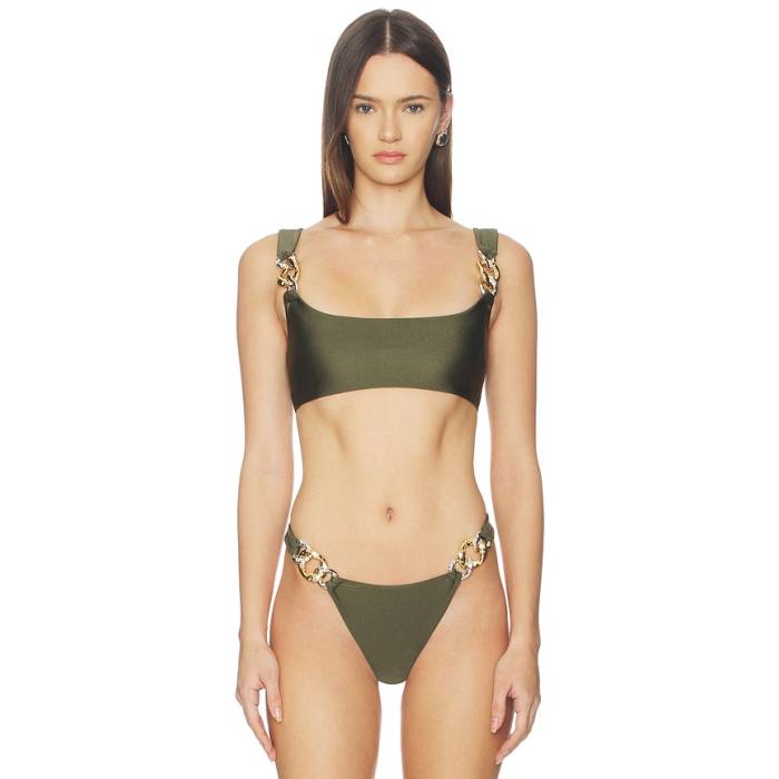 Simkhai 【 Wilda Scoop Neck Tank Bikini Top Women Fern 】 貯蔵タンクいの一番 レディース