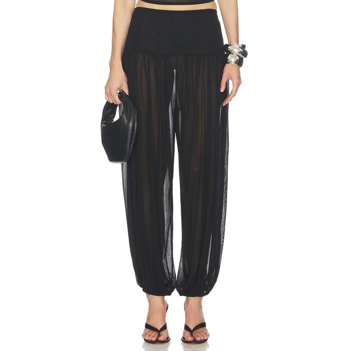 Camila Coelho 【 Emmaline Pant Women Black 】 ズボン下 レディース 黒いこと 黒いこと