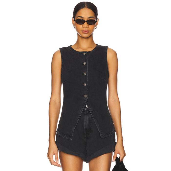フリーピープル Free People 【 X We The Free Aimee Vest Women Black 】 フリー ベスト レディース 黒色 ブラック