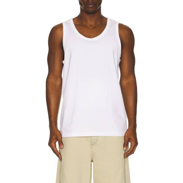 レイニングチャンプ Reigning Champ 【 Lightweight Jersey Slim Tank Top Men White 】 ティーシャツ slim か細い 貯蔵タンクいの一番 メンズ 白いこと 白いこと