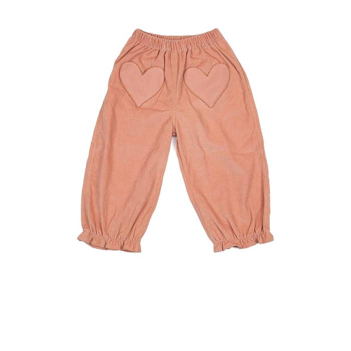 Wild Wawa 【 Heart Pocket Pants Girls Desert Rose 】 お坊っちゃん キッズ Rose サクラ色