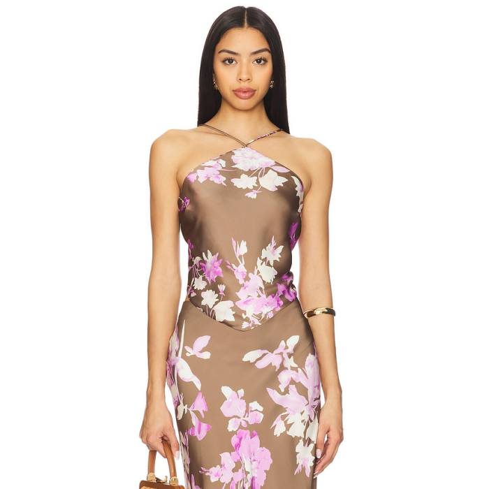 Rococo Sand 【 Halter Neck Top Women Brown Pink 】 レディース 赤銅色 赤銅色 pink サクラ色