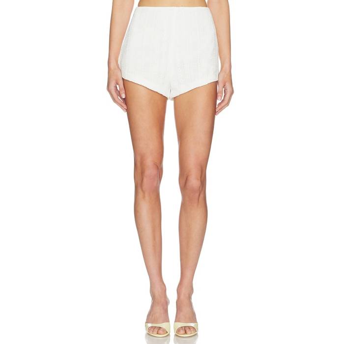 アマンダアプリチャード Amanda Uprichard 【 X Revolve Brynely Short Women Ivory 】 レディース 象牙色