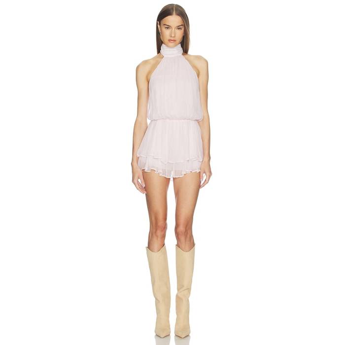 Loba 【 Lucia Mini Romper Women Light Pink 】 ロンパース レディース pink さくら色
