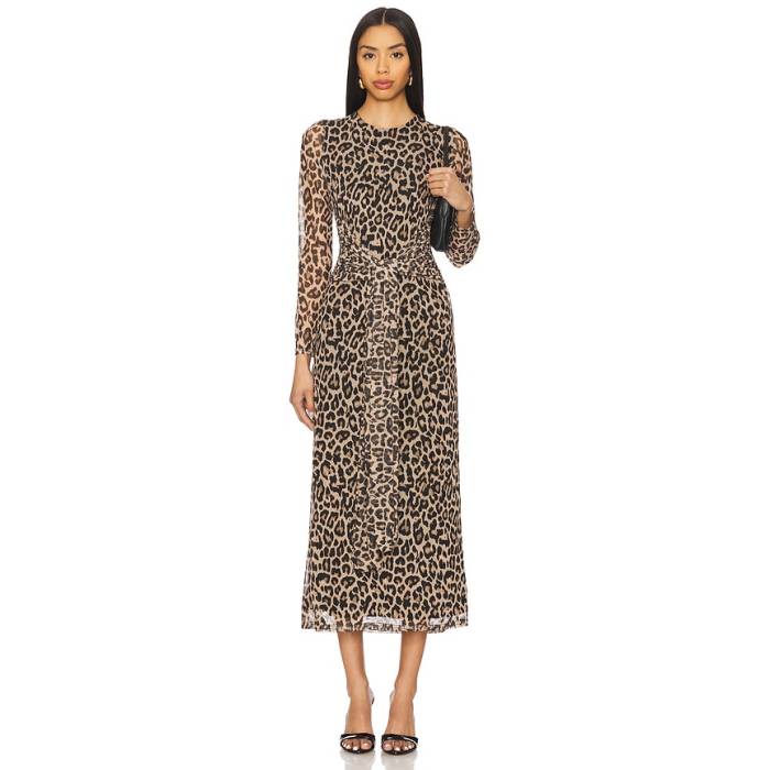 ネバーフリードレス Never Fully Dressed 【 Mia Dress Women Leopard 】 ドレス レディース ヒョウ柄 レオパード｜スニケス