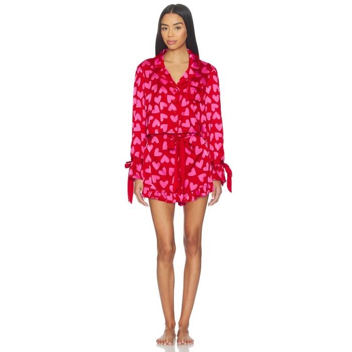 ビーチライオット Beach Riot 【 Luna \u0026 Aurora Pj Set Women Valentine Heart 】 レディース
