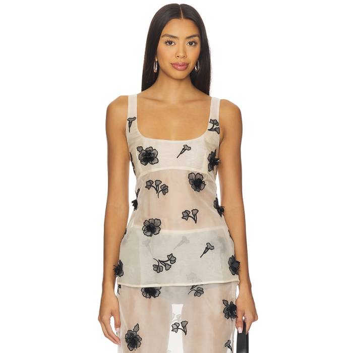 L\u0027academie 【 By Marianna Minah Top Women Nude \u0026Amp; Black 】 レディース 黒いこと 黒いこと