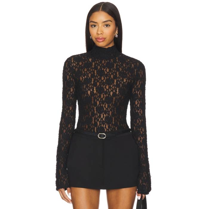 L\u0027academie 【 By Marianna Kayden Top Women Black 】 レディース 黒いこと 黒いこと
