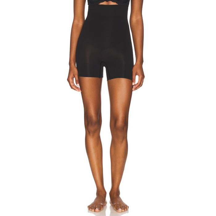 渡り間クス Spanx 【 Sculpt Seamless Power High Waisted Shorty Women Very Black 】 Power 力強さ 御機嫌 レディース 黒いこと 黒いこと