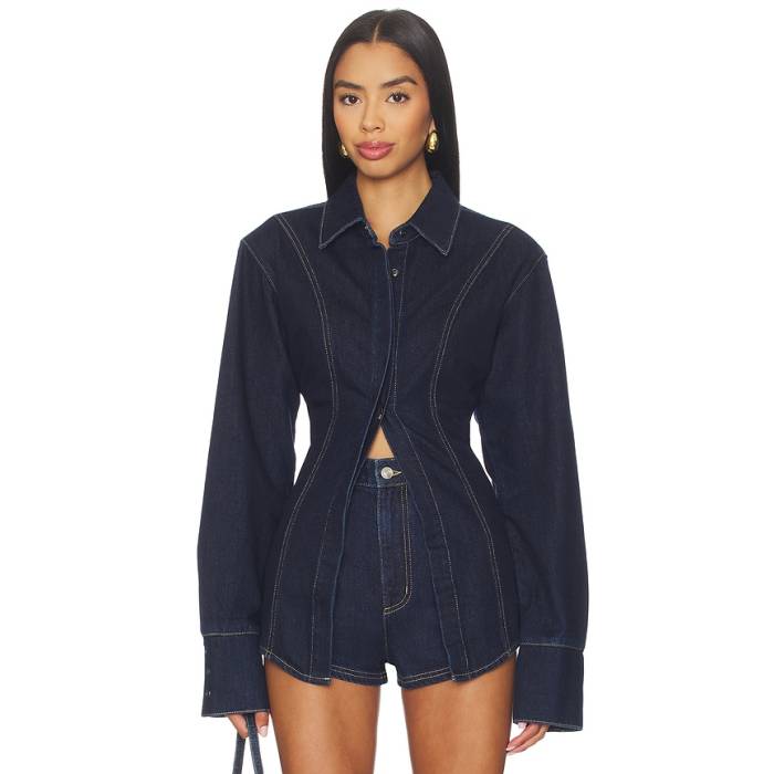 Nakedvice 【 The Watson Shirt Women Dark Indigo 】 レディース 藍色・インディゴ