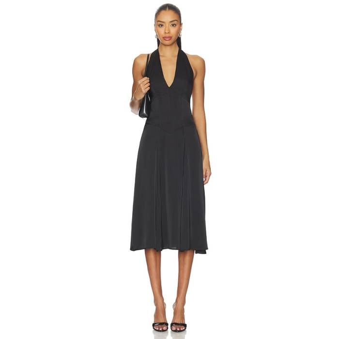 Sndys 【 Evelyn Midi Dress Women Black 】 お召しもの レディース 黒いこと 黒いこと