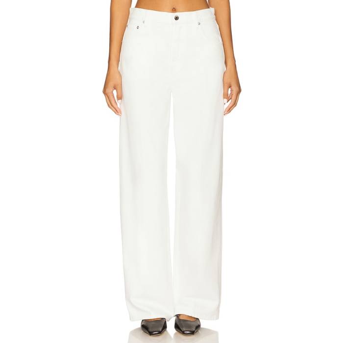 Pistola 【 Tate High Rise Bowed Wide Jeans Women Paper White 】 ご機嫌 ライズ デニム レディース 白いこと 白いこと