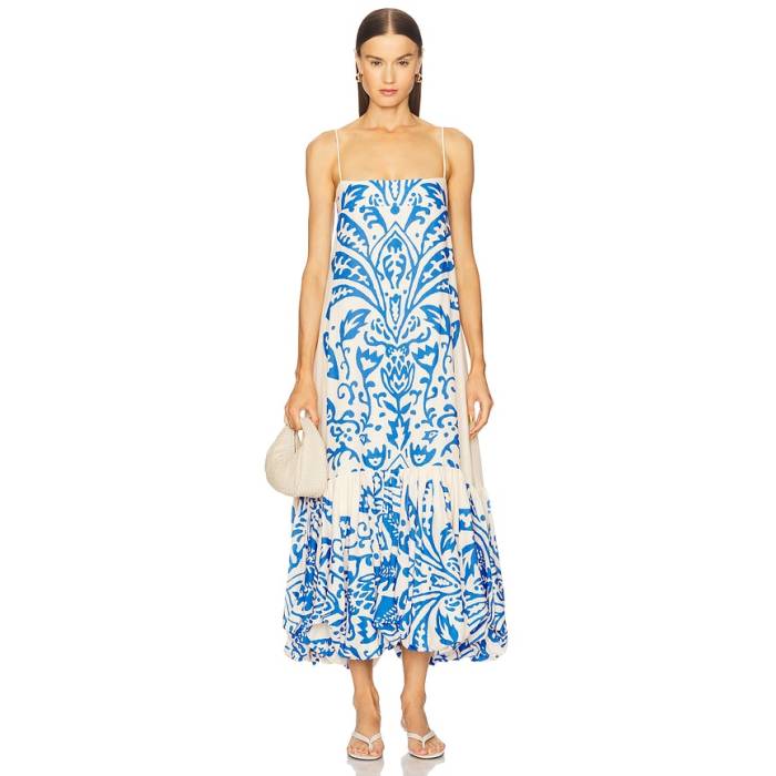 Alexis 【 Ellisa Dress Women Sapphire Palm 】 御召しもの レディース