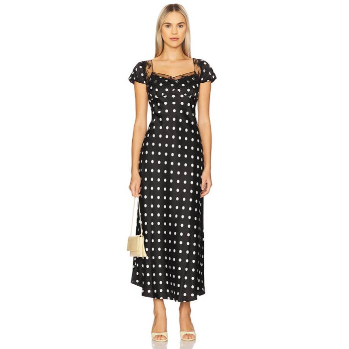 4Th \u0026 Reckless 【 Sana Dress Women Matte Polka Dot 】 御召しもの レディース